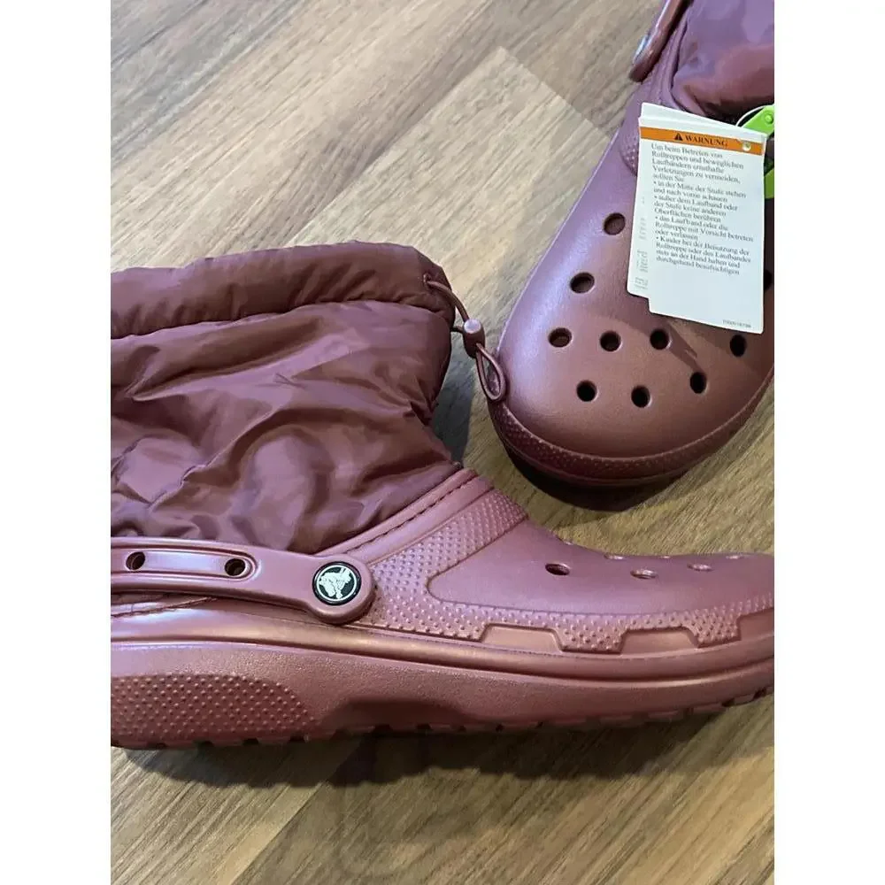 Crocs Men's and Women's Classic Lined Neo Puff Boot Garnet UNISEX